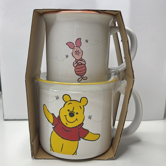 New Disney Winnie the pooh & Piget Big Mug Set Double Sided - Picture 5 of 13